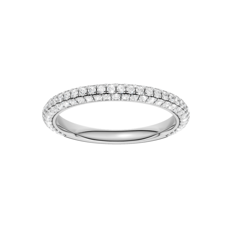 14k White Gold 0.60ctw Lab Grown Diamond Halo Ring