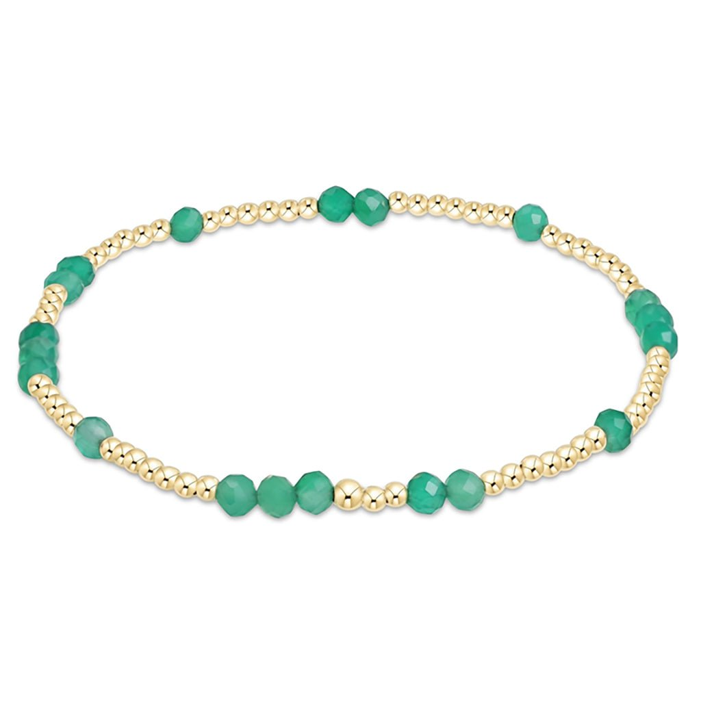 enewton - Hope Unwritten - Green Onyx - Gold-Filled Bracelet (Standard 6.25")
