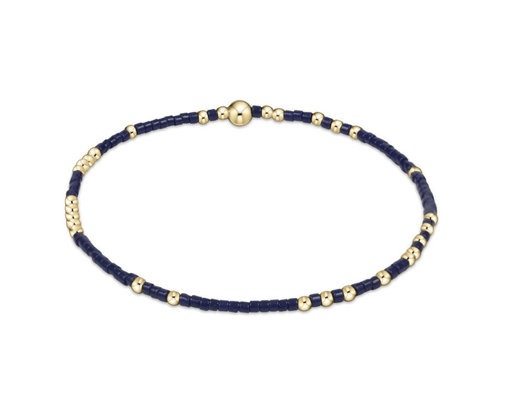 enewton - 14k gold-filled - Extends - Navy 2mm Hope Unwritten Bead Bracelet