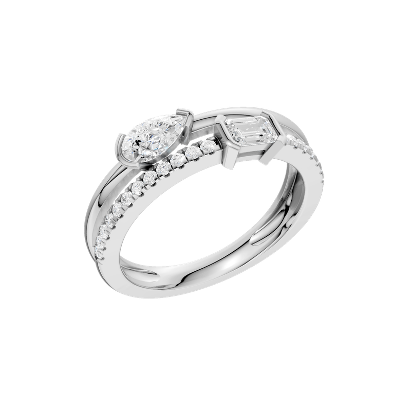 14KW Stackable Ring - Emerald