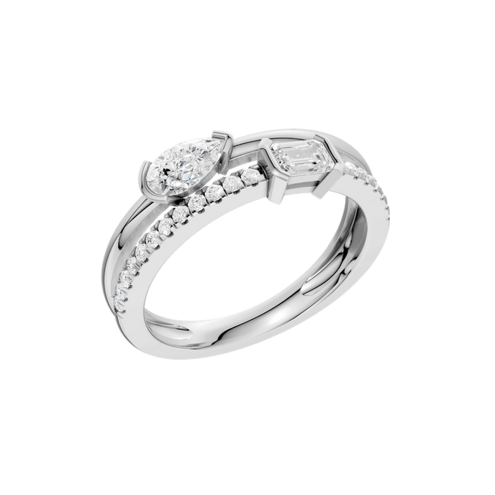 14KW Stackable Ring - Emerald