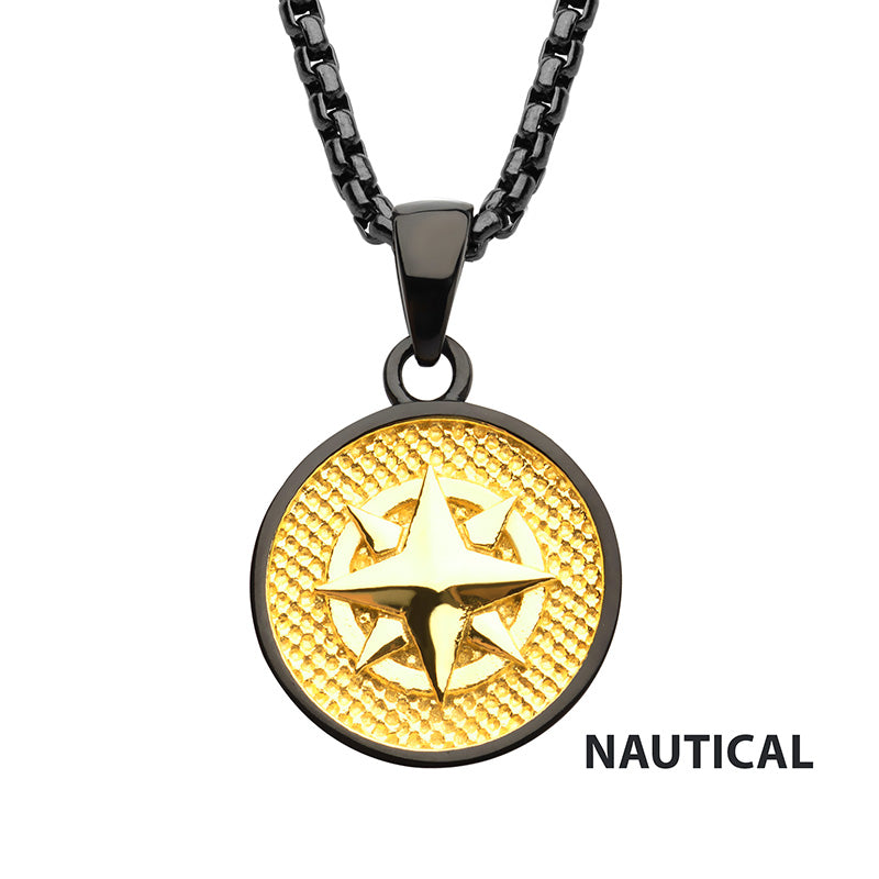 18Kt Gold IP Wayfinder Compass