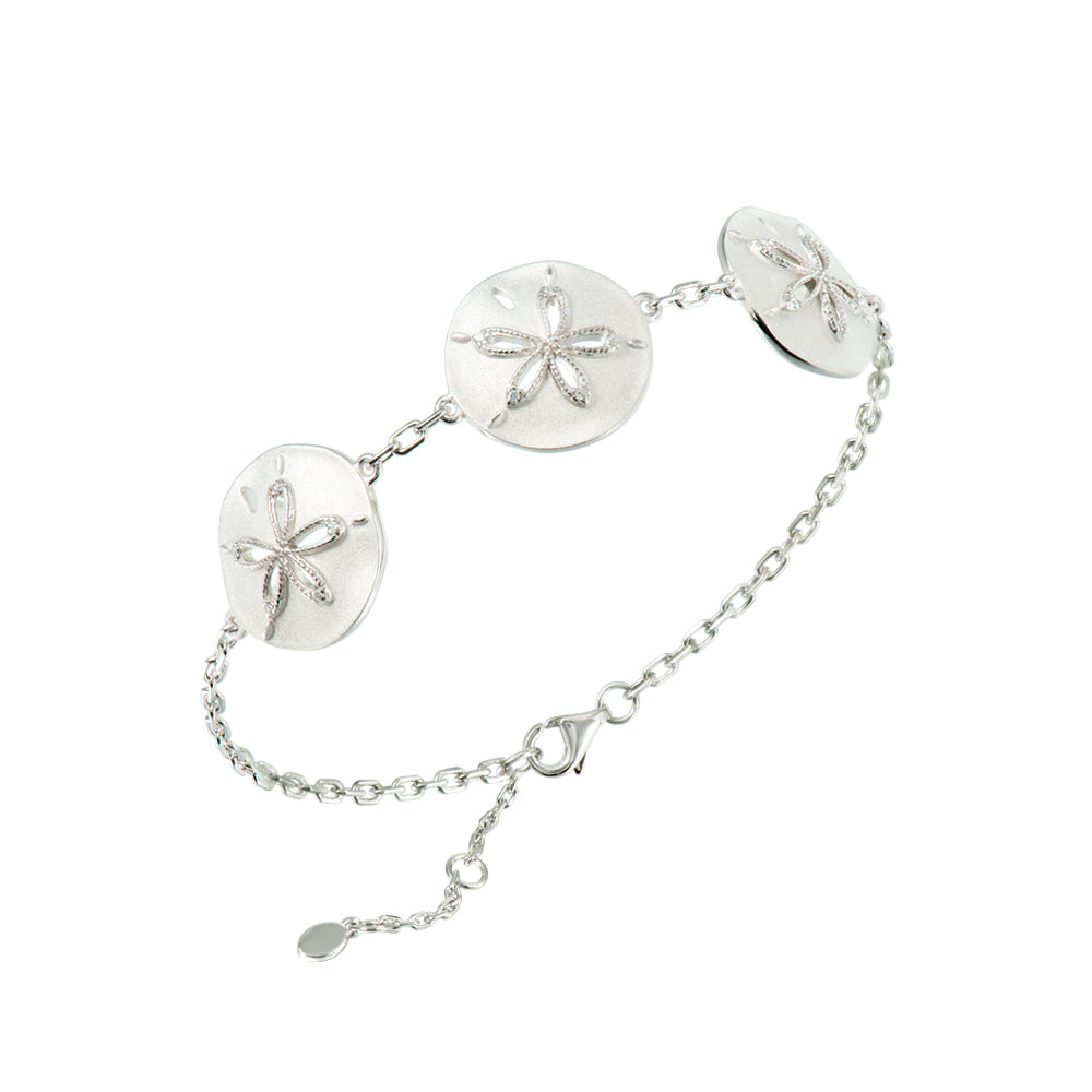 SS 925 Sand Dollar Bracelet 6.