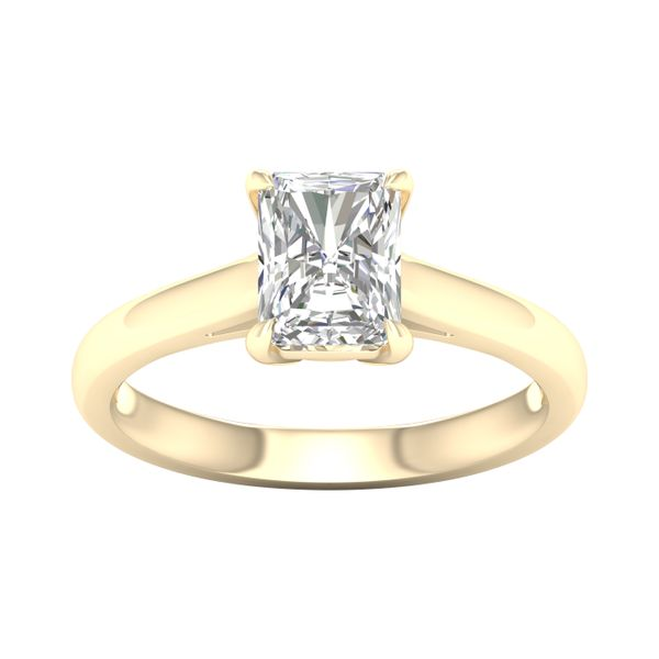 14k Yellow Gold 1.5ctw Lab Grown Diamond Rectangle Ring (Size 7)