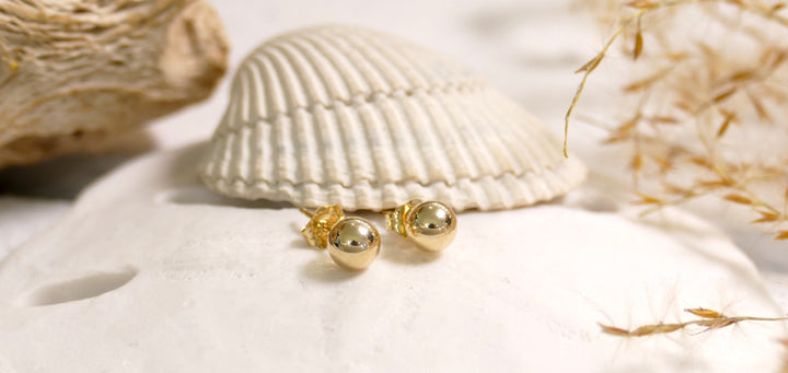 14k Yellow Gold 4mm Ball Stud Earrings