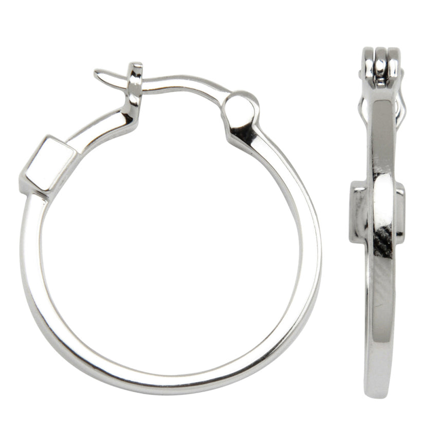 Elle - Sterling Silver - 21mm Hoop Earrings