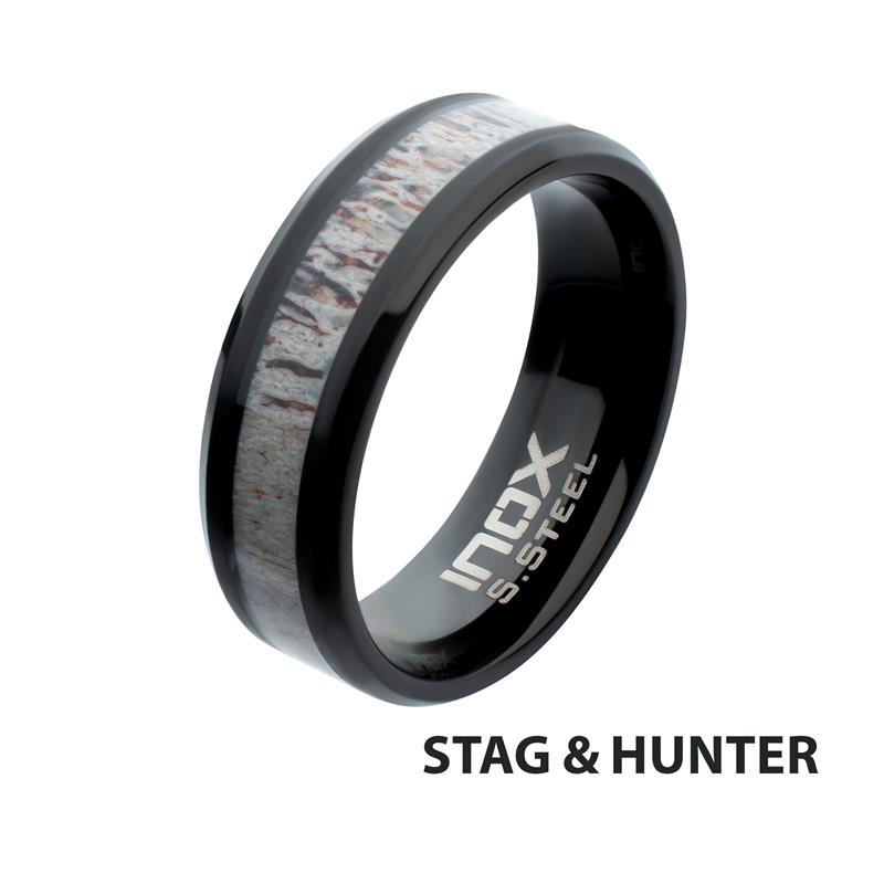 8mm Black IP Deer Antler Inlay
