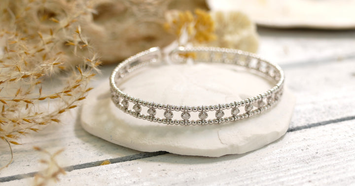 14k White Gold .75ct Diamond Cuff Bracelet
