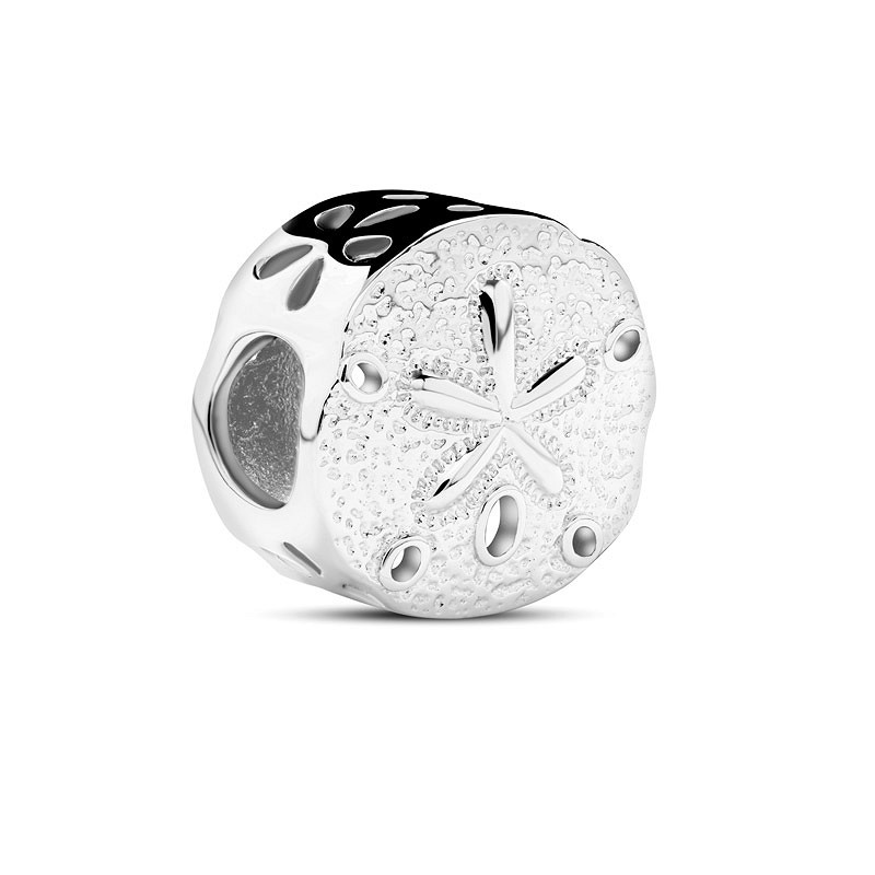 Sterling Silver - Silver Sanddollar Bead Charm
