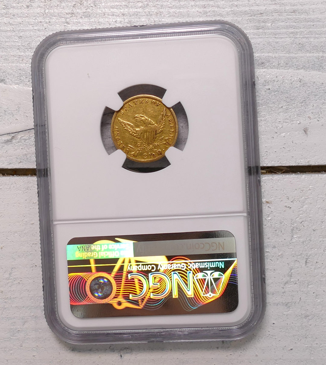 1836 $2.5 GOLD COIN  PHILLY AU DETAILS CLEANED