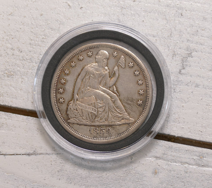US 1859 SEATED LIBERTY DOLLER NEW ORLEANS MINT