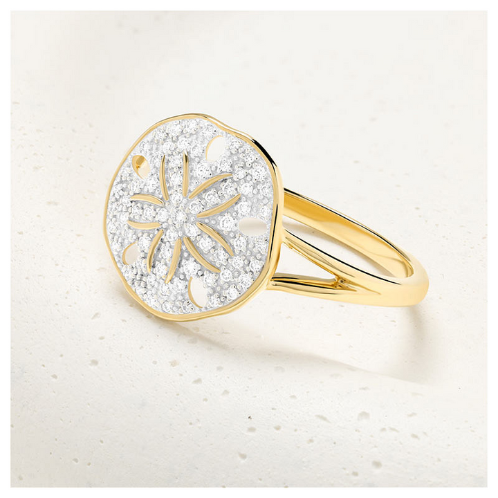 14kt Gold Lab Diamond Sand Dol