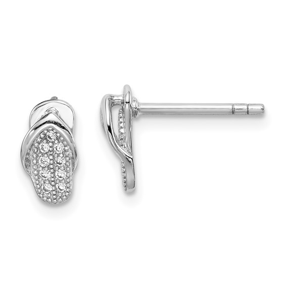 Sterling Silver Rhodium-Plated