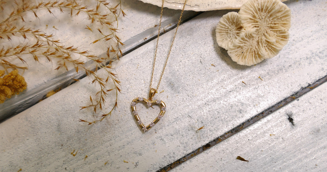 10k Yellow Gold Diamond 0.17ct Heart