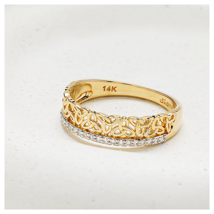 14kt Gold Lab Diamond Trinity