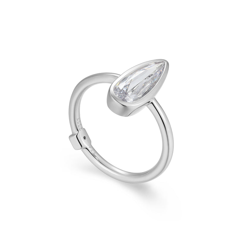 Sterling Silver Lustre CZ Ring