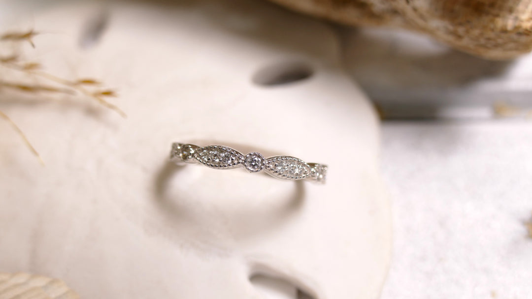 14K Yellow Gold 0.22ct Natural Diamond Ring (Size 6.5)