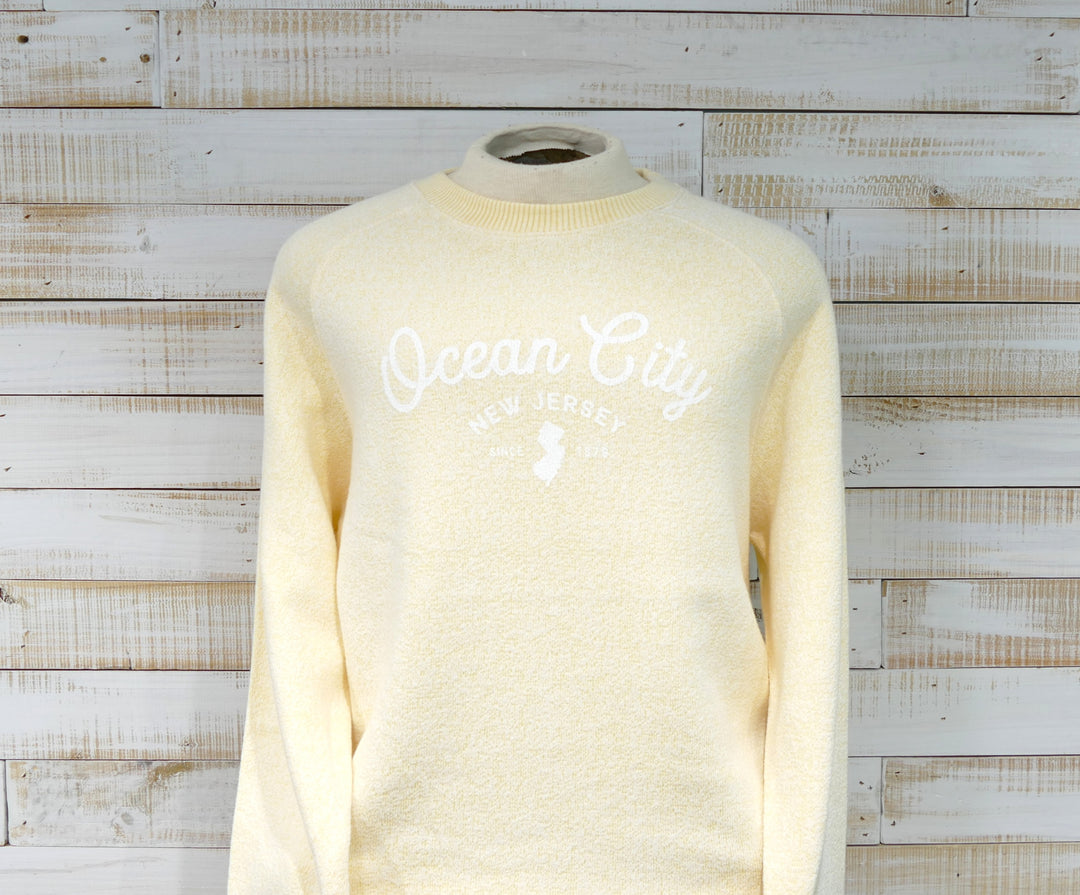 Ocean City Classics - Long Sleeve Crew Neck Sweatshirt - Light Yellow
