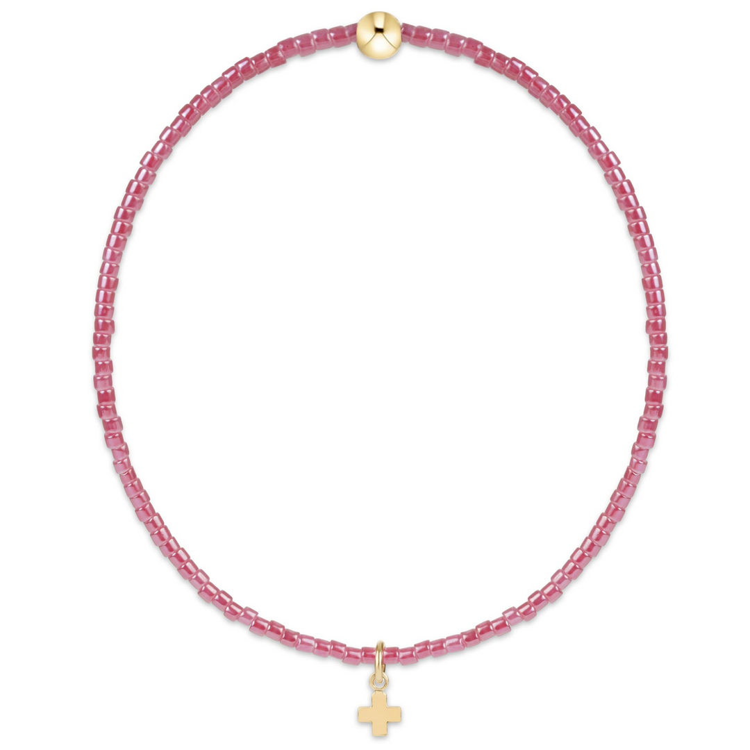 enewton - Hope Signature Cross Pink Champagne Gold-Filled Bracelet (Standard 6.25")