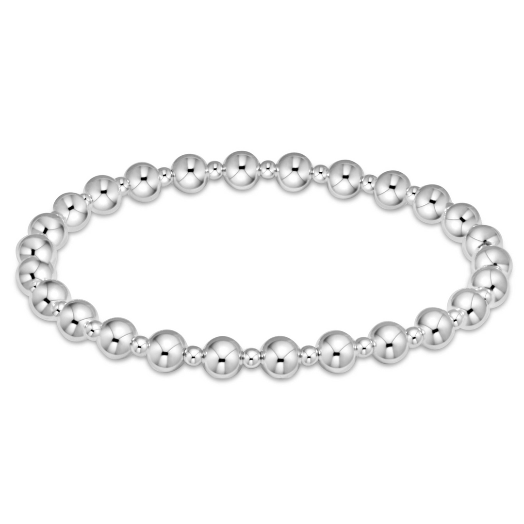 enewton - Beaded Bracelet Grateful Pattern 5mm Beaded Sterling Silver Bracelet (Standard 6.25")