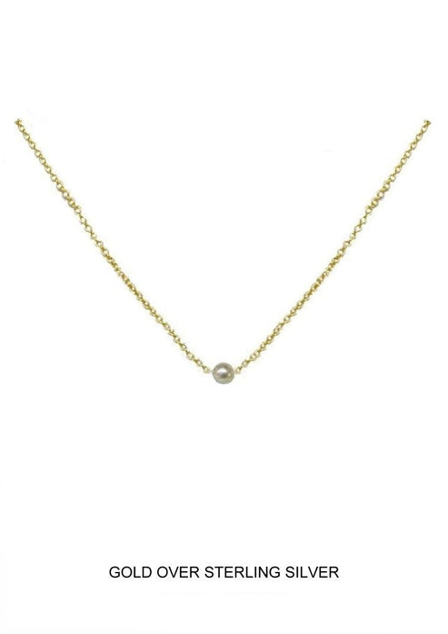 "IM ONE" GOLD,PEARL NECK 13.5"
