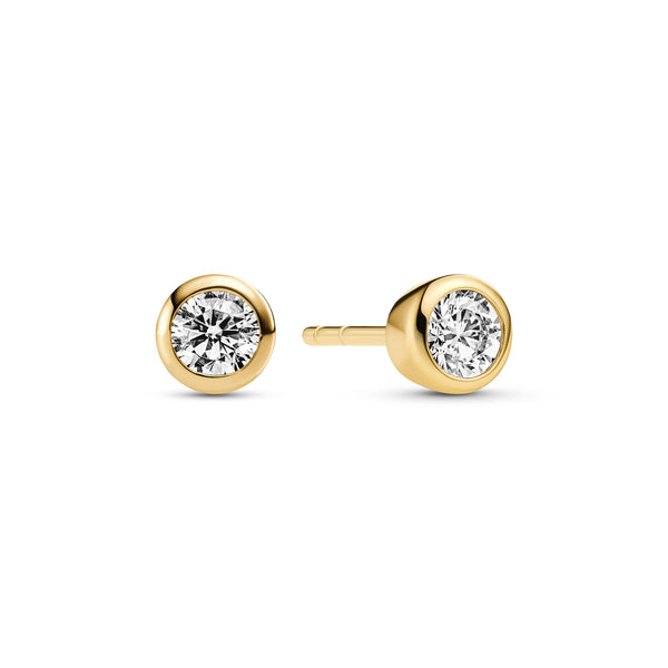Sif Jakobs - Sterling Silver - Gold Plated "Sardinien Uno" Round Stud Earrings