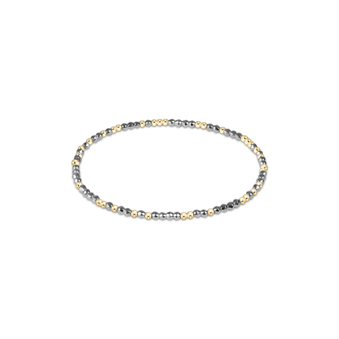 enewton - Hope Unwritten Bright Silver Hematite - 2mm - Faceted Gold-Filled Bracelet (Standard 6.25")