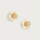 Anabel Arum - Brass - 18K Gold Plated Enamel Stud Wildflower Earrings
