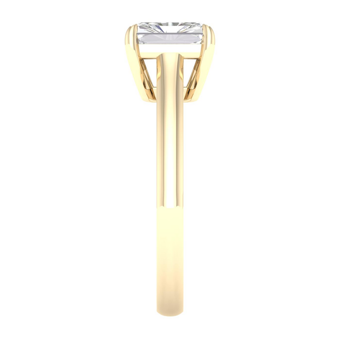 14k Yellow Gold 1.5ctw Lab Grown Diamond Rectangle Ring (Size 7)
