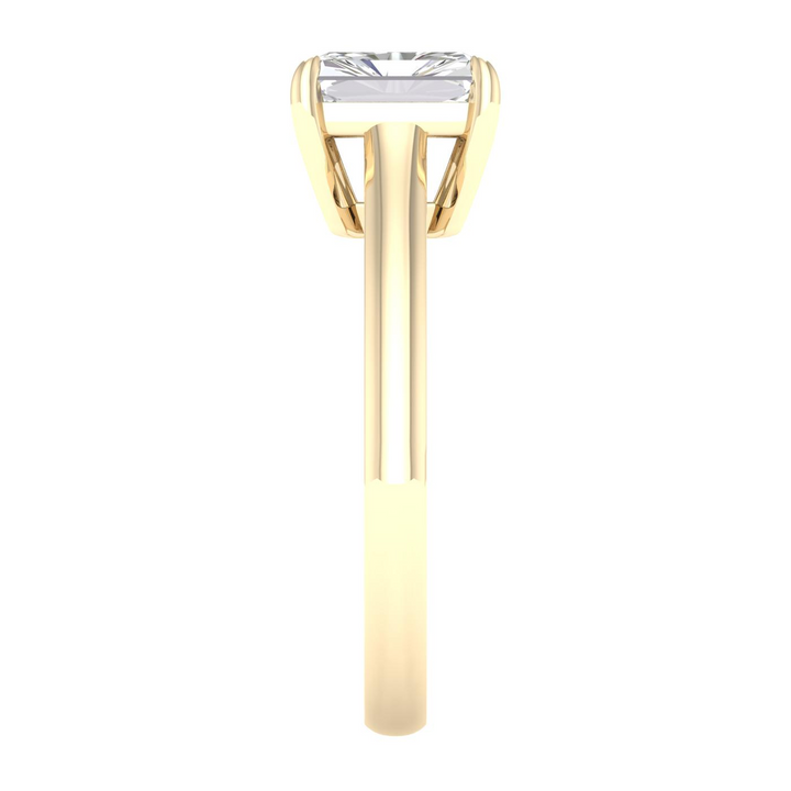 14k Yellow Gold 1.5ctw Lab Grown Diamond Rectangle Ring (Size 7)