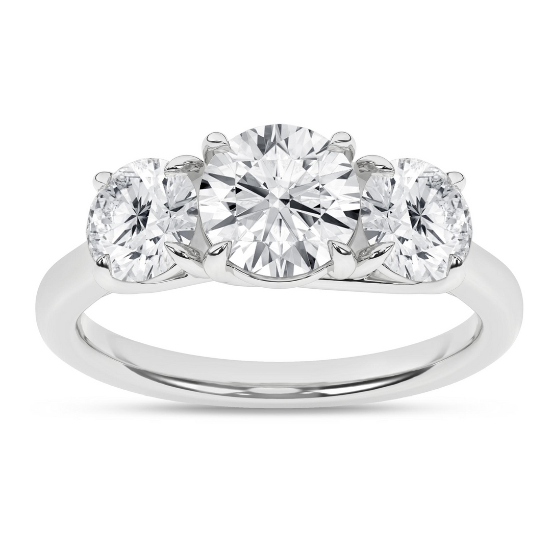 14KW 3 STONE RING (RD -1.5CT)