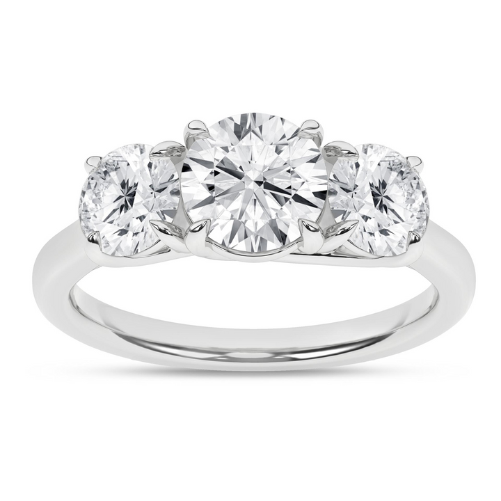 14KW 3 STONE RING (RD -1.5CT)