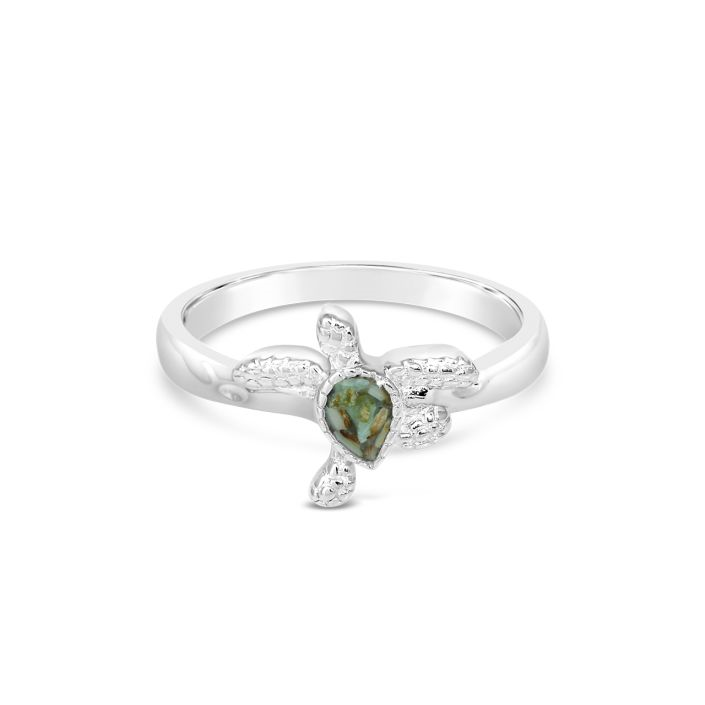 Dune - Sterling Silver - Delicate Dune Turtle Ocean City Beach Sand Ring 6