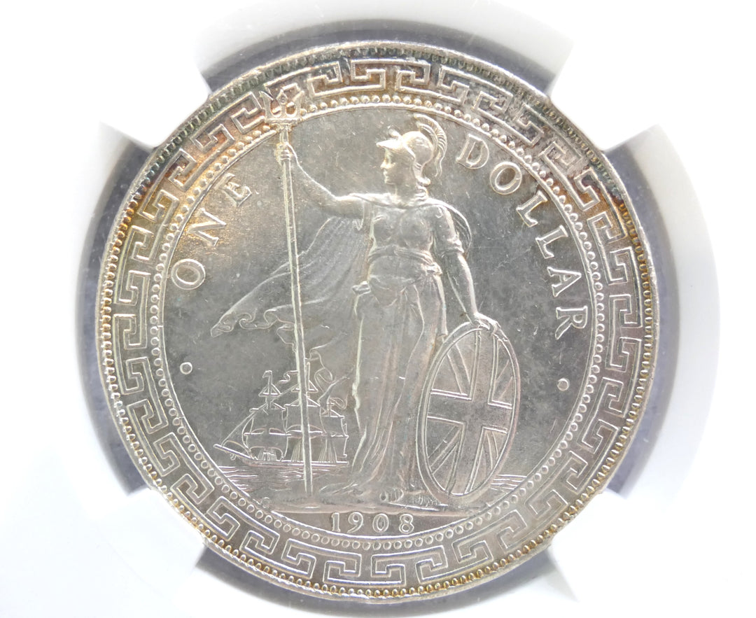 Great Britain 1908 $1 Bombay Mint MS64