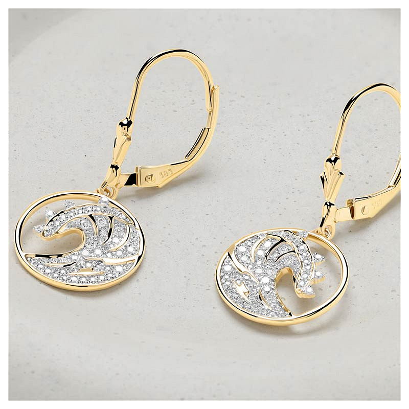 14kt Gold Lab Diamond Wave Ear