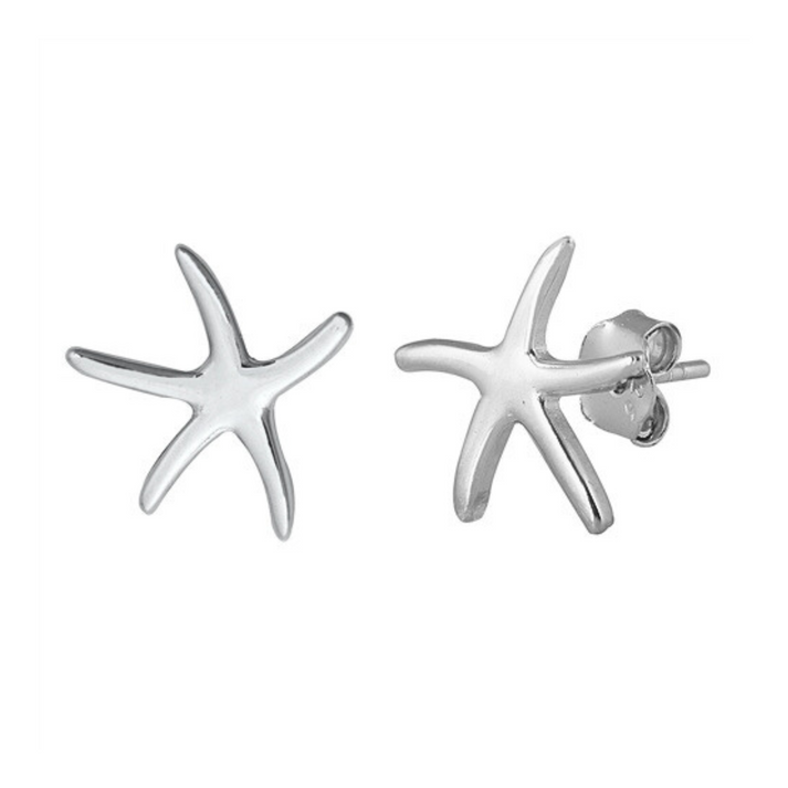 SS Thin Starfish Earrings