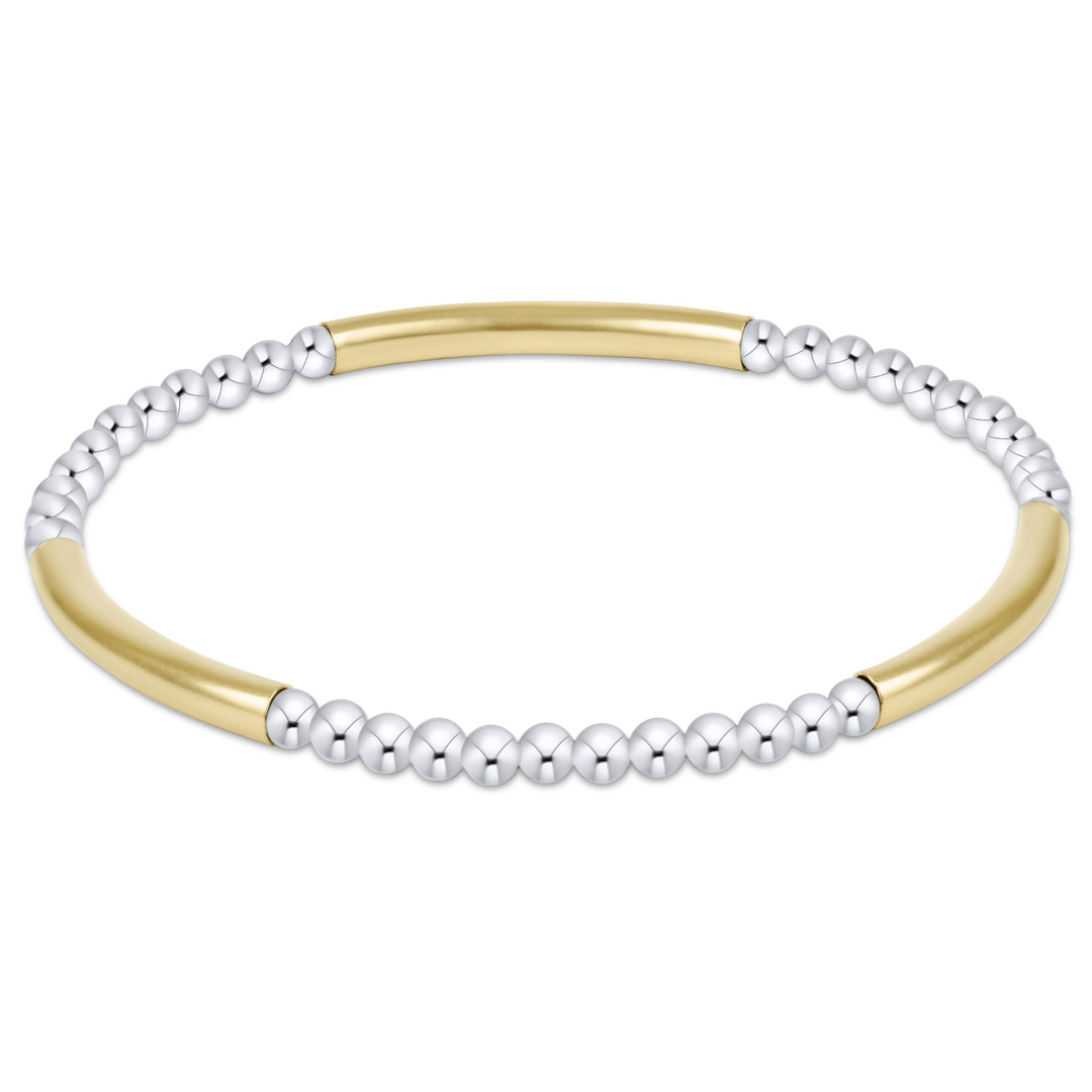 enewton - 14k gold-filled - Two Tone Bliss Bar 3mm Bracelet