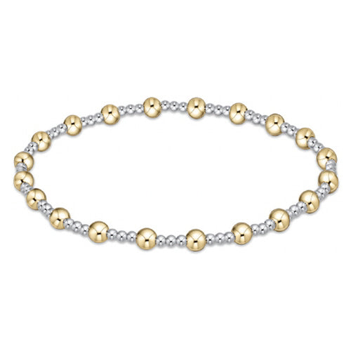 enewton - Classic Sincerity Pattern 4mm Mixed Metal Bracelet (Extends 7.25")