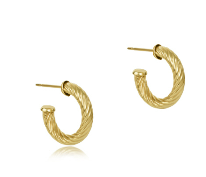 enewton - - Gold Filled Round 0.5" 4mm Hoop Earrings
