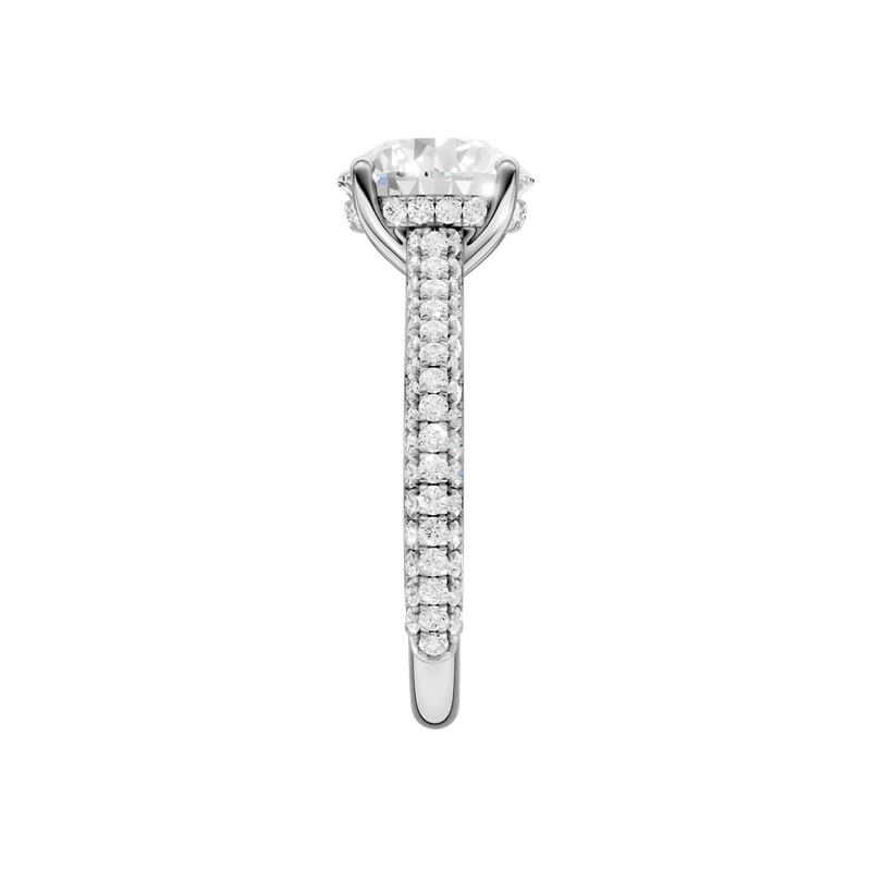 14k White Gold 2 - 2.60 CTW Lab Grown Diamond Halo Ring