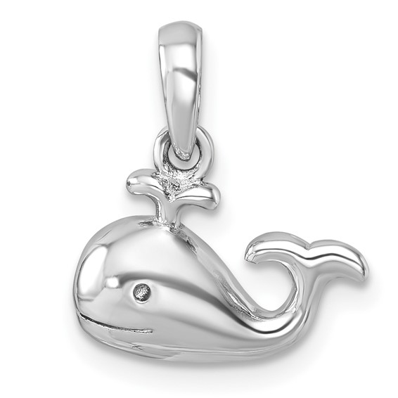 Platinum Whale Tail Pendant