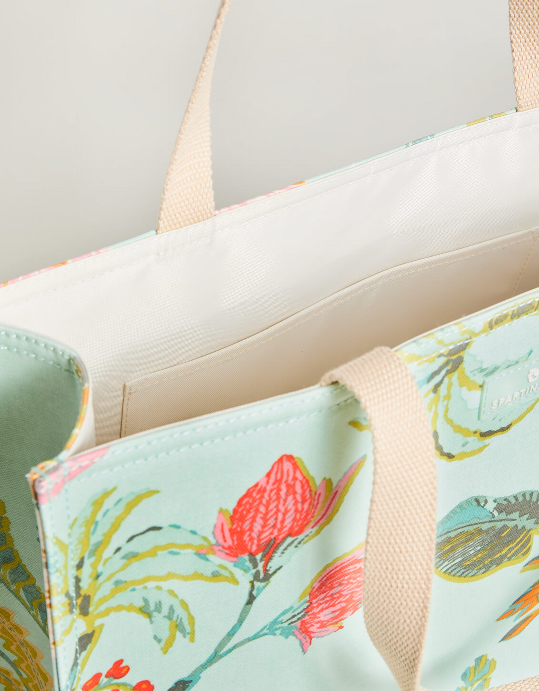 Spartina - - Tropical Floral Sea Foam Tote Accessory