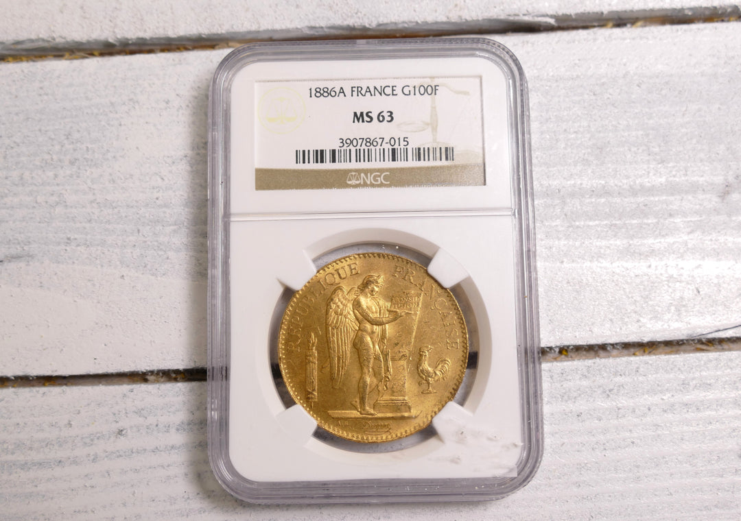 FRANCE 1886 100 FRANCS A Mint MS63