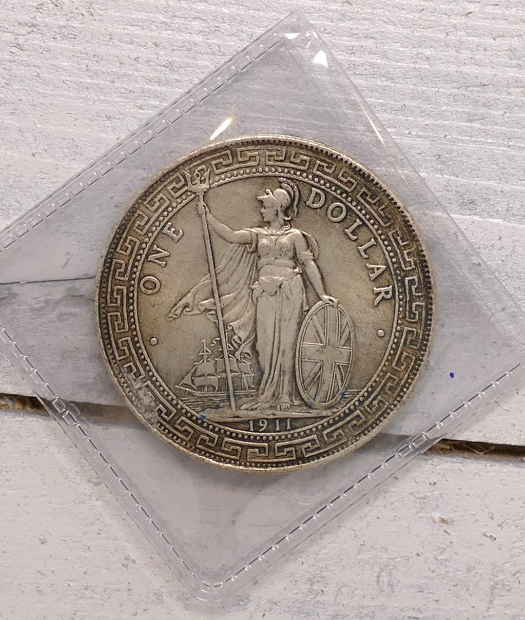 GREAT BRITIAN 1911 TRADE DOLLAR MS 62 RAW
