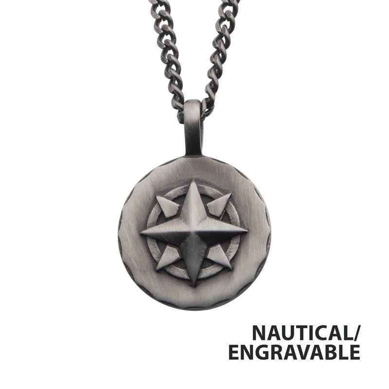 Gun Metal IP Engravable Compas