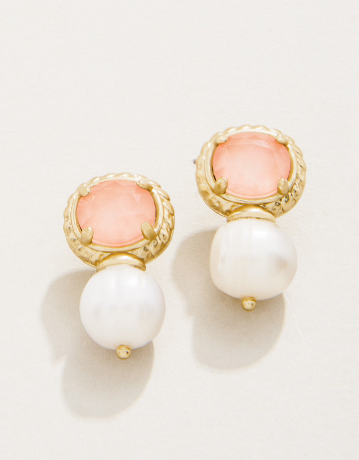 Karina Pearl Stud Earrings Pea