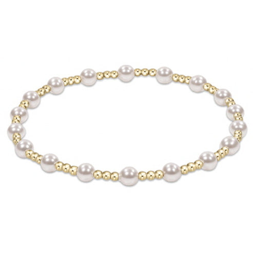 enewton - Classic Sincerity Pattern 4mm Pearl & Gold-Filled Bracelet (E-Girl 5.5")