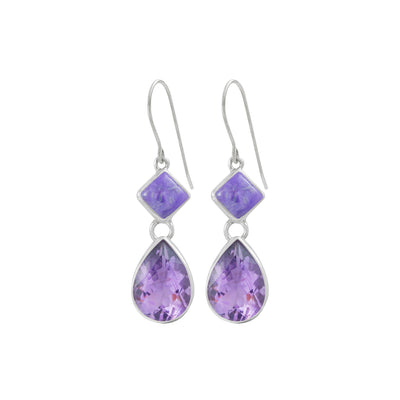 SUGILAITE & AMYTHEST EARRINGS