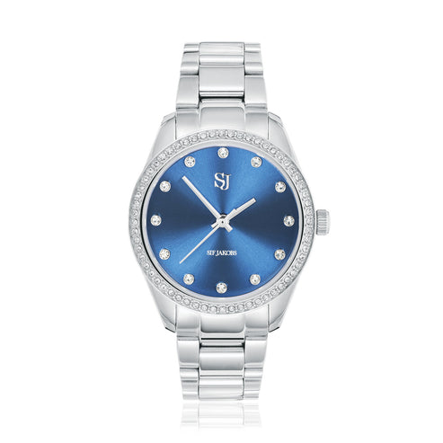 Sif Jakobs - Stainless Steel - "Valeria" Blue Dial Watch