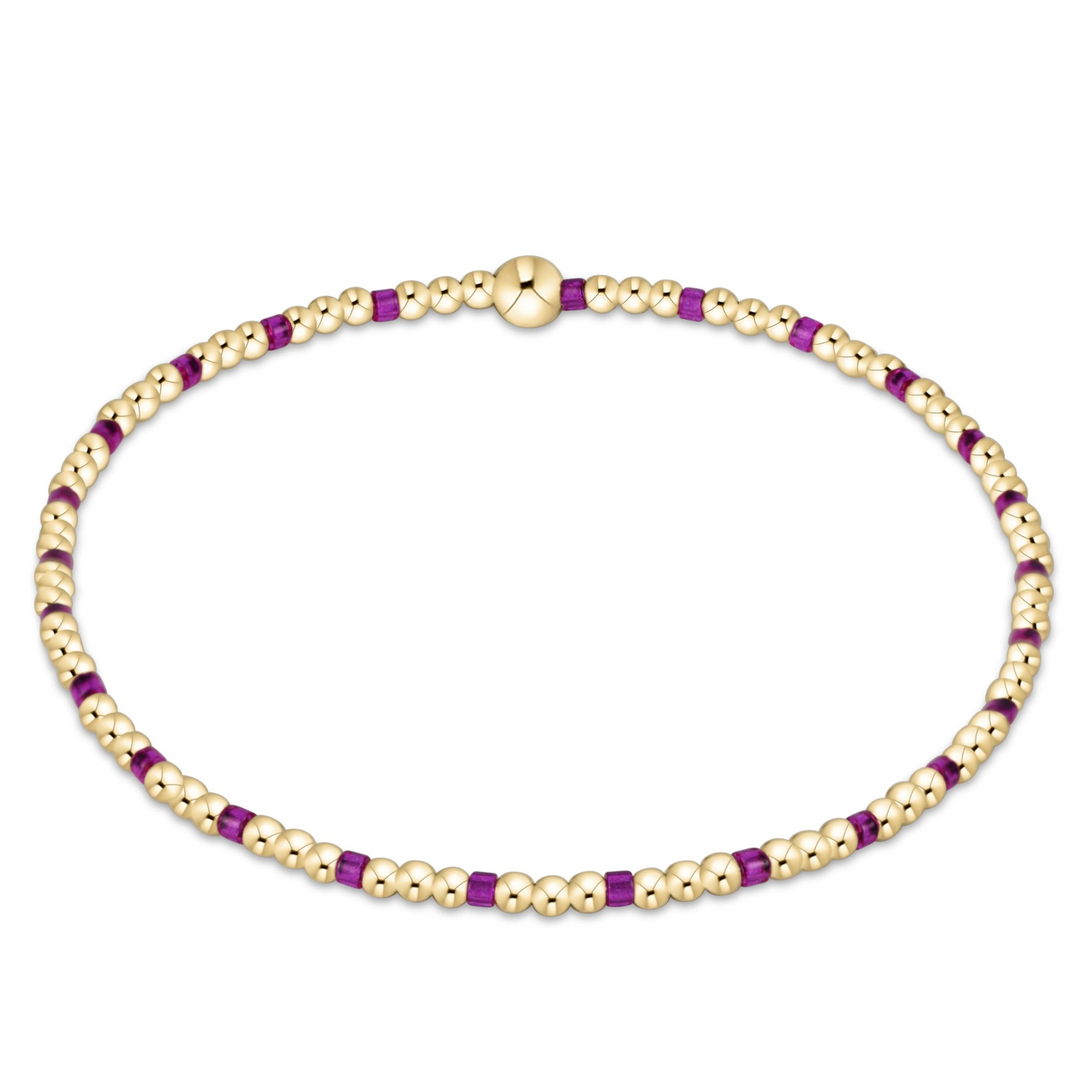 enewton - 14k gold-filled - Hope Sincerity - Fuchsia 2mm Bead Bracelet Standard